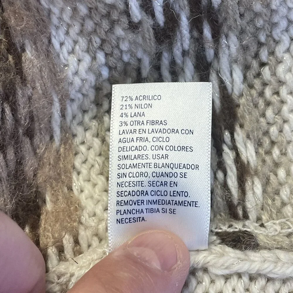 St Johns Bay Womens Shawl Collar Nordic Neutral Sweater 2X Cardigan Comfy Cozy - Picture 10 of 10